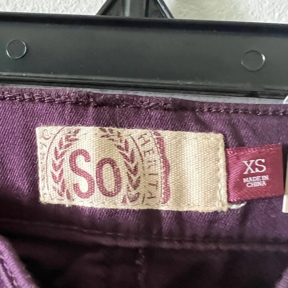 SO NWT Plum Pull-On Jeggings - Size XS - Picture 5 of 8